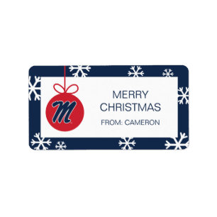 University of Mississippi Script M Label