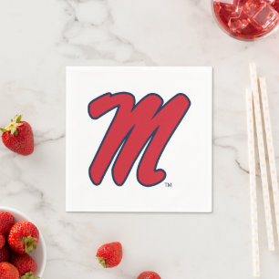 University of Mississippi Script M Napkin