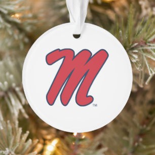 University of Mississippi   Script M Ornament
