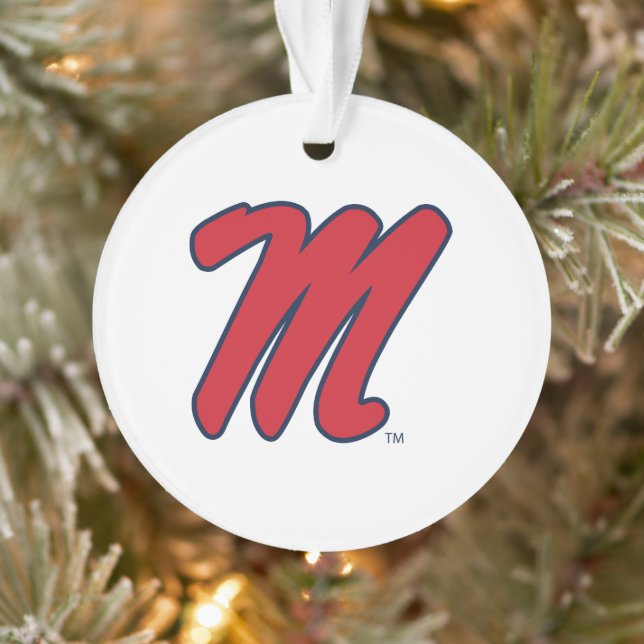 University of Mississippi | Script M Ornament (Tree)
