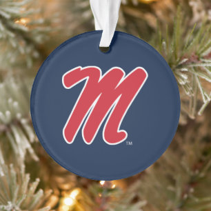 University of Mississippi   Script M Ornament