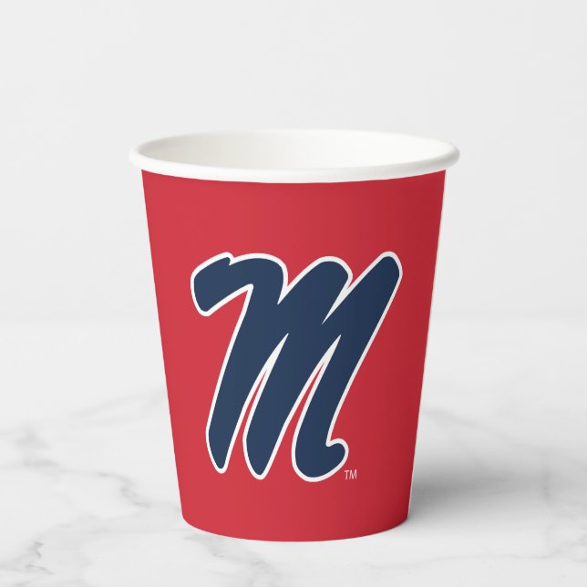 University of Mississippi | Script M Paper Cups (Back)