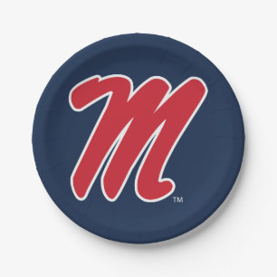 University of Mississippi   Script M Paper Plate