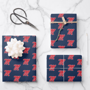 University of Mississippi   Script M Wrapping Paper Sheet