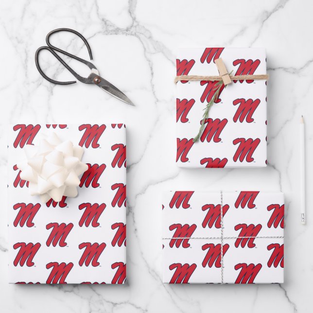 University of Mississippi | Script M Wrapping Paper Sheet (Front)