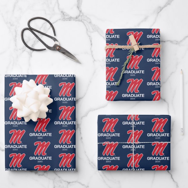 University of Mississippi | Script M Wrapping Paper Sheet (Front)