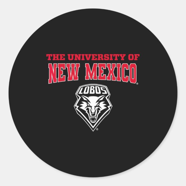 University Of New Mexico Unm Lobos Ncaa Unm&#;   Classic Round Sticker (Front)