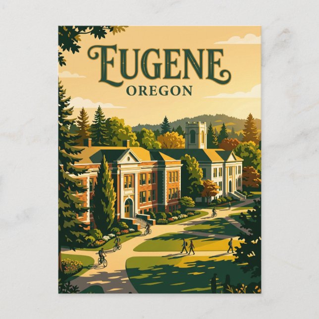 University of Oregon USA Postcard (Front)