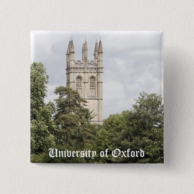 University of Oxford 2 Inch Square Button (Front)