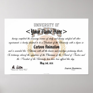 University of Pluto Diploma Poster