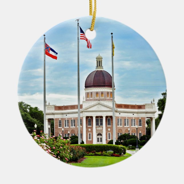 University of Southern Mississippi Ceramic Ornament (Front)