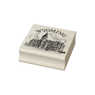 University of Wyoming Hall of Languages Rubber Stamp