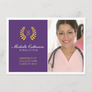 University Purple & Gold Graduation Announcement