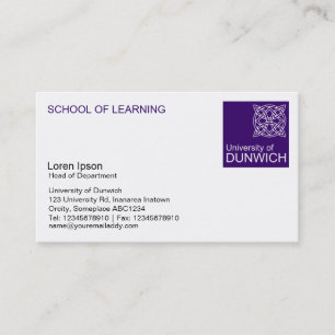 University Style - Deep Purple Business Card