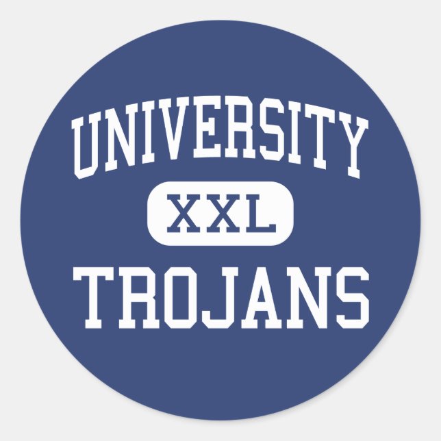 University - Trojans - High - Irvine California Classic Round Sticker (Front)