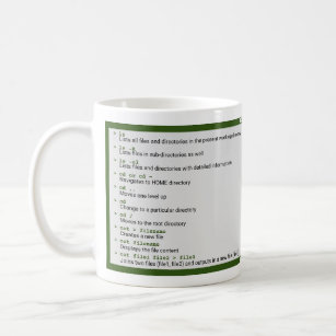 Unix Basic Commands Coffee Mug