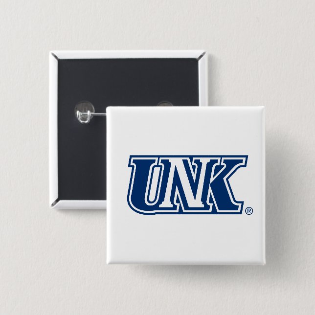 UNK | University of Nebraska at Kearney 2 Inch Square Button (Front & Back)