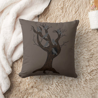 Unkindness of Ravens Throw Pillow