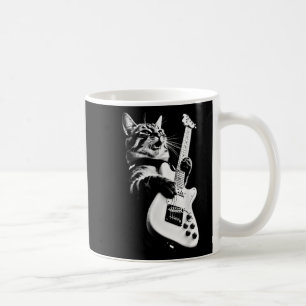 Unknown Designer Rock Cat Playing Guitar - Funny G Coffee Mug