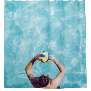 Unknown person playing beach volleyball