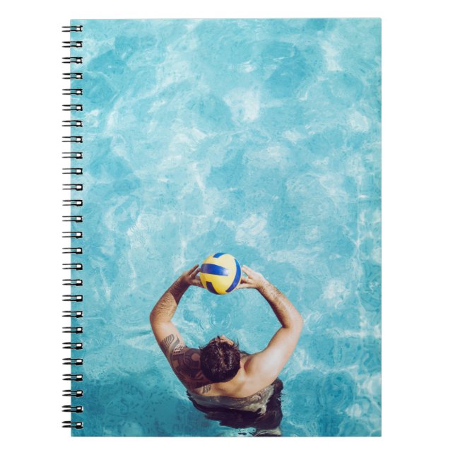 Unknown person playing beach volleyball notebook (Front)