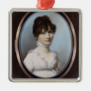 Unknown woman metal ornament