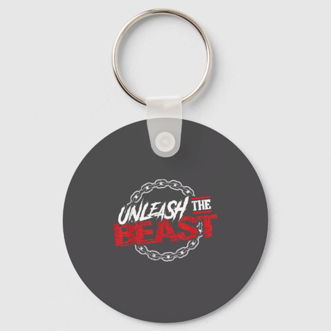 Unleahe _ Gym Mode Fitness Motivation Wer  Keychain (Front)