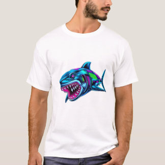 Unleash Cyber Shark Power T-Shirt