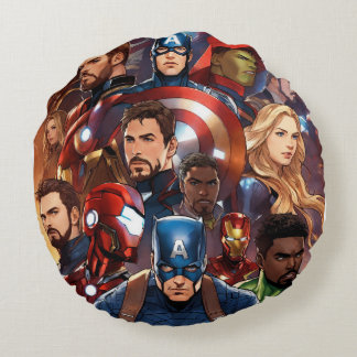 Unleash Superhero Relaxation in Every Round!" Round Pillow