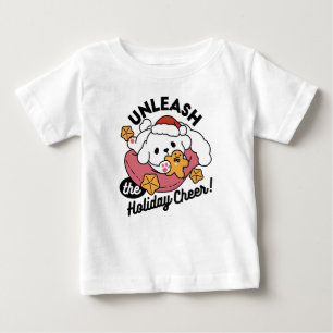Unleash the Holiday Cheer – Cute Dog Christmas Baby T-Shirt