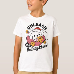 Unleash the Holiday Cheer – Cute Dog Christmas T-Shirt