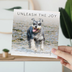 Unleash The Joy Photo Christmas Holiday Card
