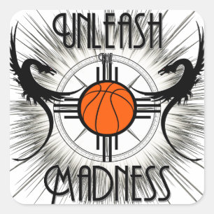 Unleash The Madness Dragons Light Square Sticker