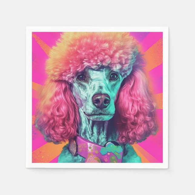 Unleash the Poodle Cocktail Napkin (Front)