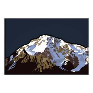 Unleash the Splendour of Broad Peak: Illustrated P Photo Print