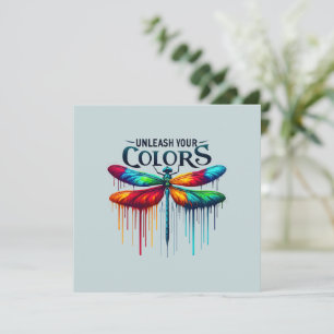 Unleash Your Colours - Artistic Dragonfly
