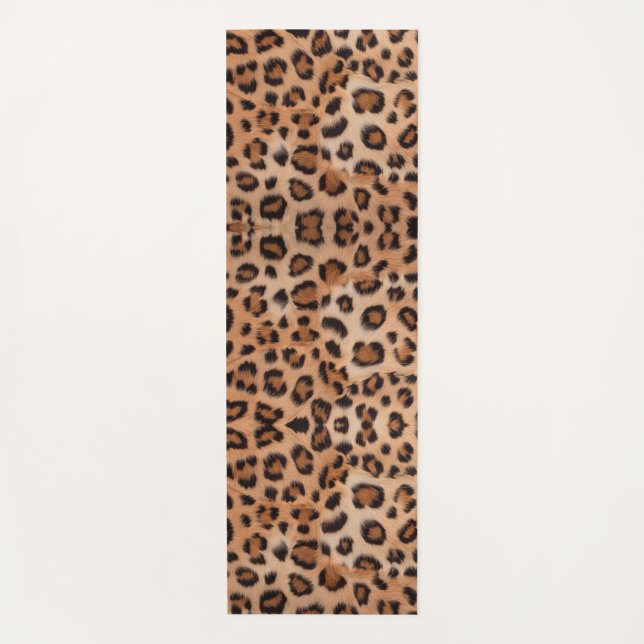 Unleash Your Inner Strength on a Stylish Leopard  Yoga Mat (Front)