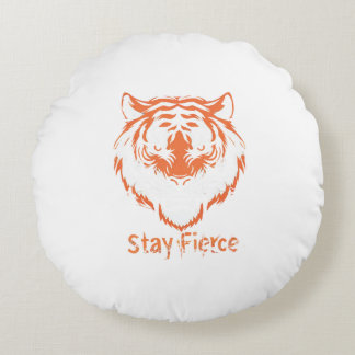 Unleash Your InnerTiger with Our Fierce Collection Round Pillow