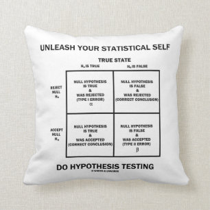 Unleash Your Statistical Self Hypothesis Testing Throw Pillow