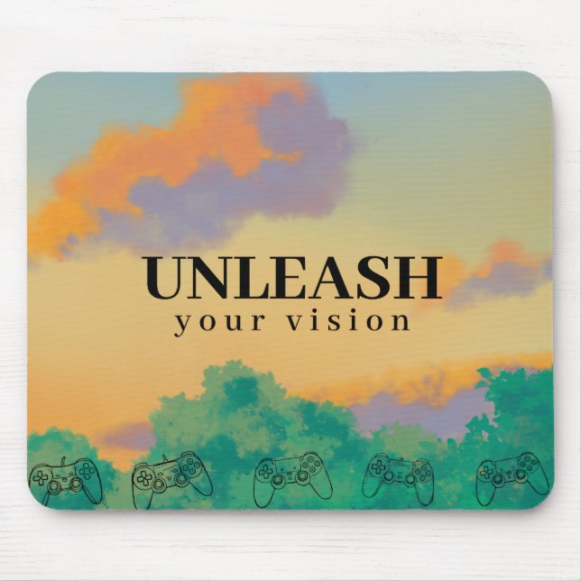 UNLEASH Your Vision– Colourful, Motivational Mouse Pad (Front)