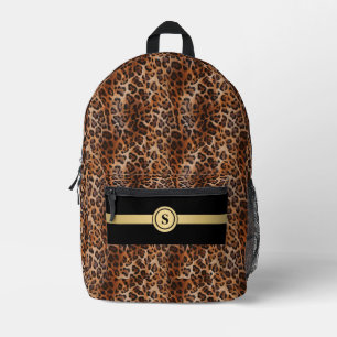 Unleash Your Wild Side: Personalized Leopard  Printed Backpack