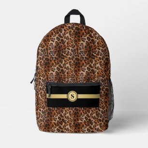 Unleash Your Wild Side: Personalized Leopard  Printed Backpack