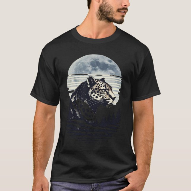 Unleash Your Wild Side with This Leopard Design T-Shirt (Front)
