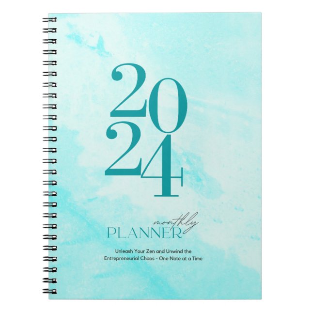 Unleash your zen turquoise notebook (Front)