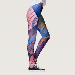 "Unleashed Potential" Contemporary Abstract Art Leggings