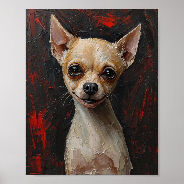 Unleashed Soul: Modern Expressionist Dog Art  Poster (Front)