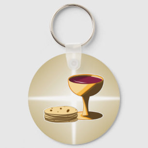 Unleavened Bread and Wine The Last Supper Easter Keychain