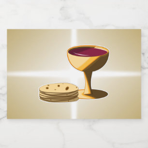 Unleavened Bread and Wine The Last Supper Easter Liquor Bottle Label