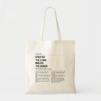 Unless The Lord Builds Psalm 127 Bag