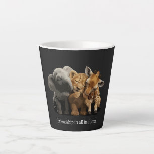 Unlikely Friends Elephant, Lion & Giraffe Friendsh Latte Mug